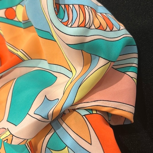 Colorful Geometric Print Dress - Picture 6 of 6